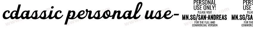 cdassic personal use字体转换